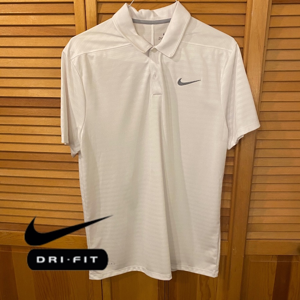 Nike Men’s Dri-Fit Golf Polo WHITE size L